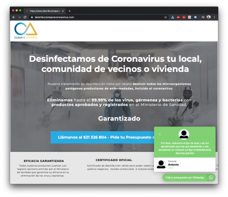 desinfeccion para corona virus