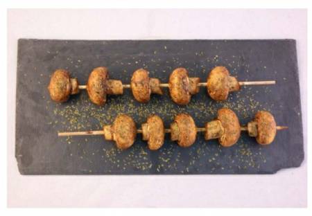 Brochetas de champiñones a la parrilla