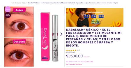 Fortalece y estimula el crecimiento de pestañas, cejas, barba y bigote