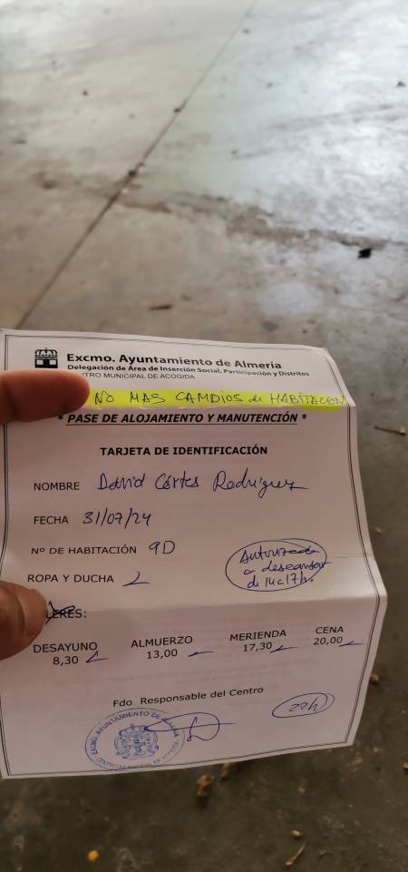 En centro de acogida