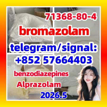 Cas 71368-80-4 Bromazolam benzodiazepines   99.8% white powder 