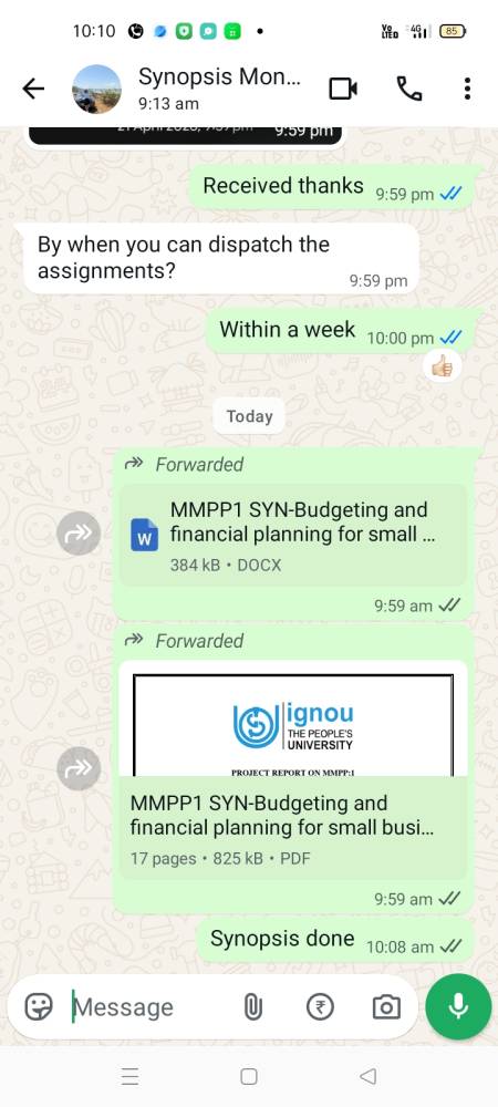 Get complete IGNOU Project with approval guarantee